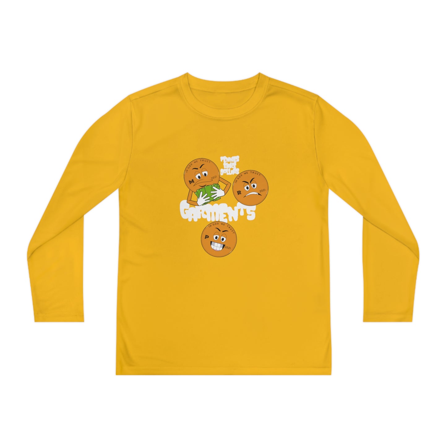Pennies Make Dollars Youth Long Sleeve Tee