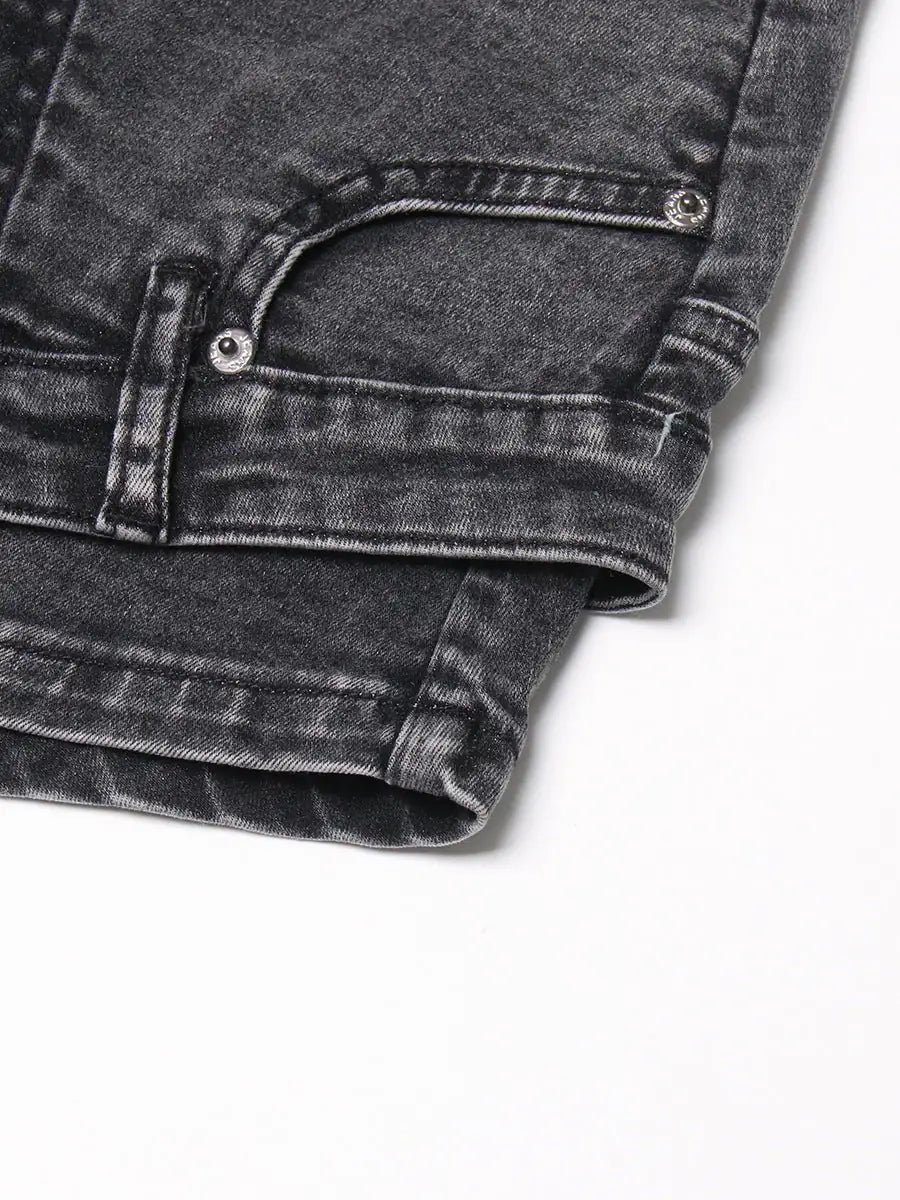 Washed Denim Mini Skirt
