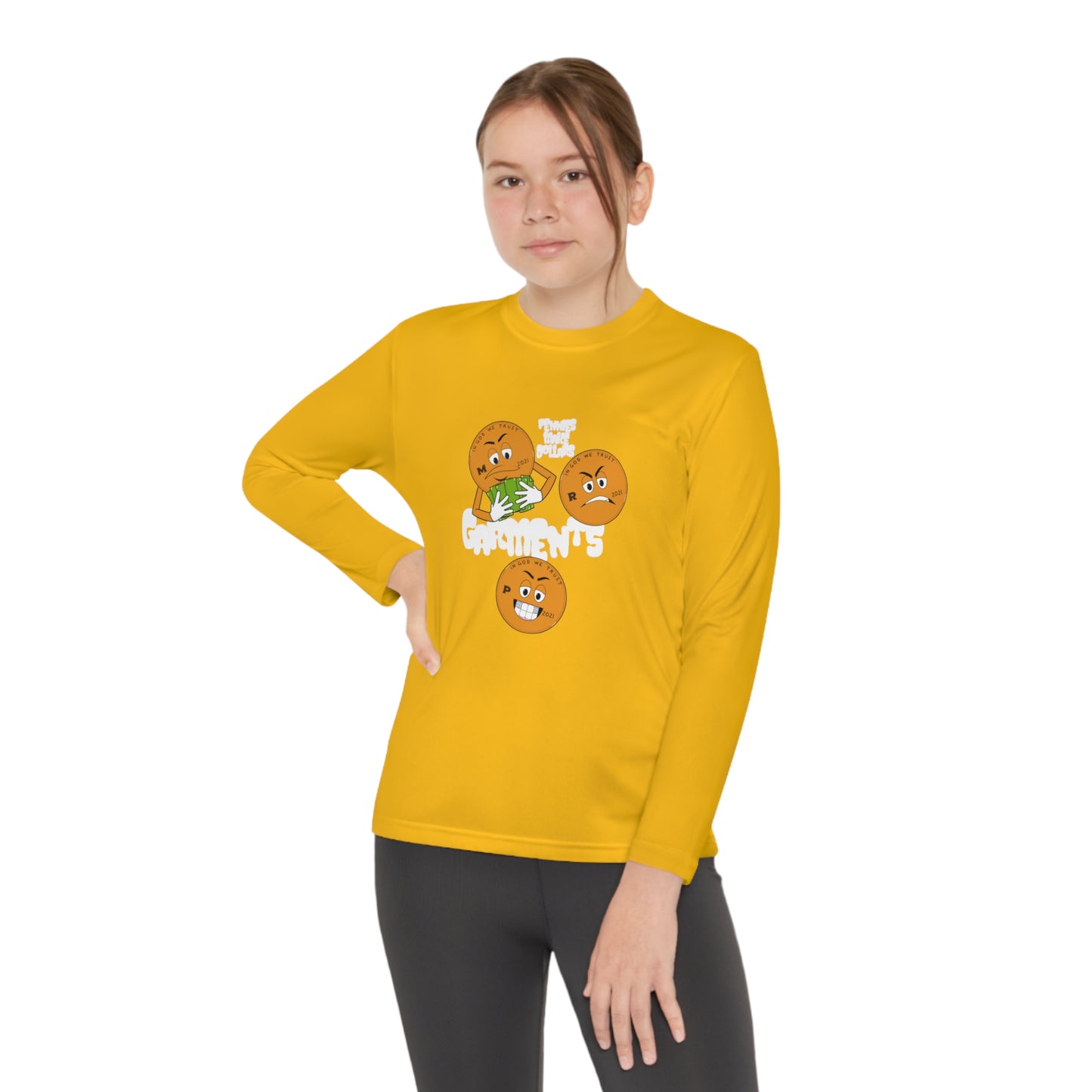 Pennies Make Dollars Youth Long Sleeve Tee