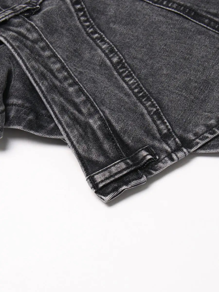 Washed Denim Mini Skirt