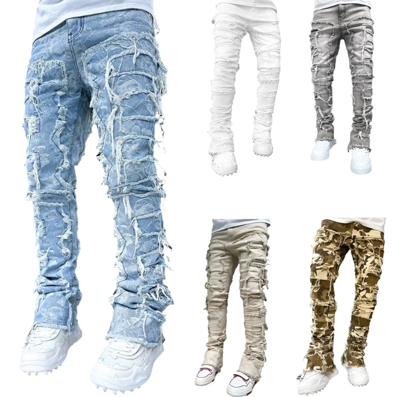 Vintage Ripped Denim Jeans