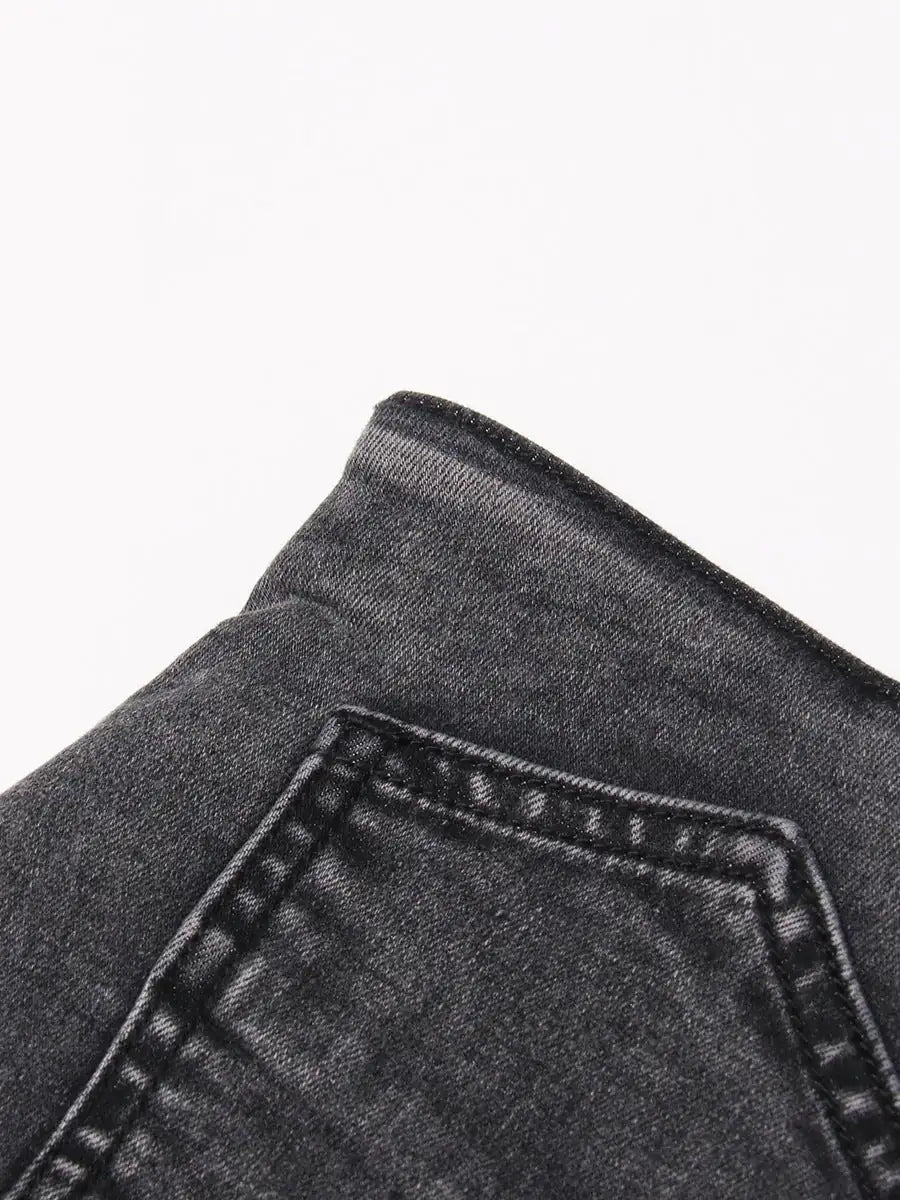 Washed Denim Mini Skirt