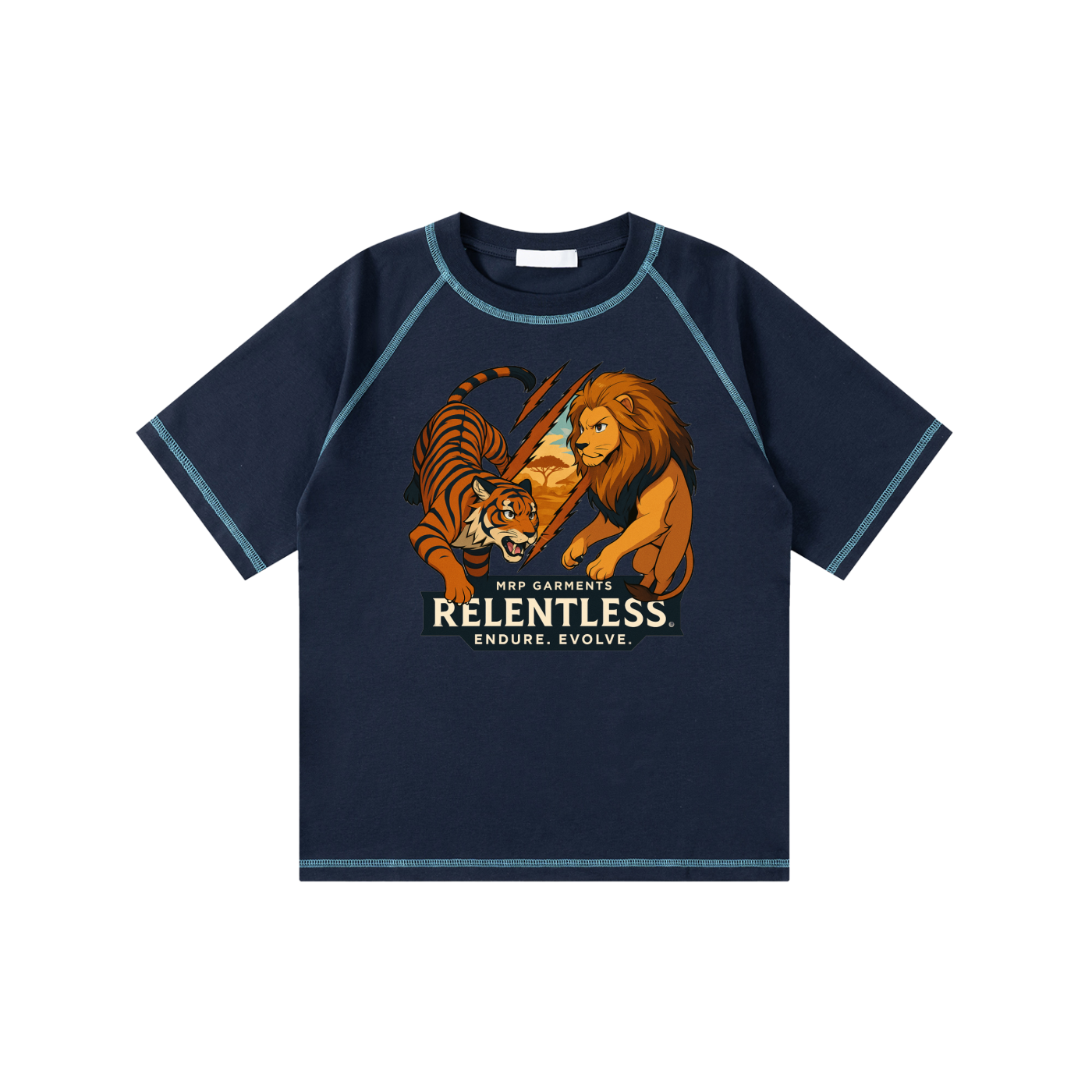 Cominc Relentless Loose Contrast-Stitched Kids' T-Shirt