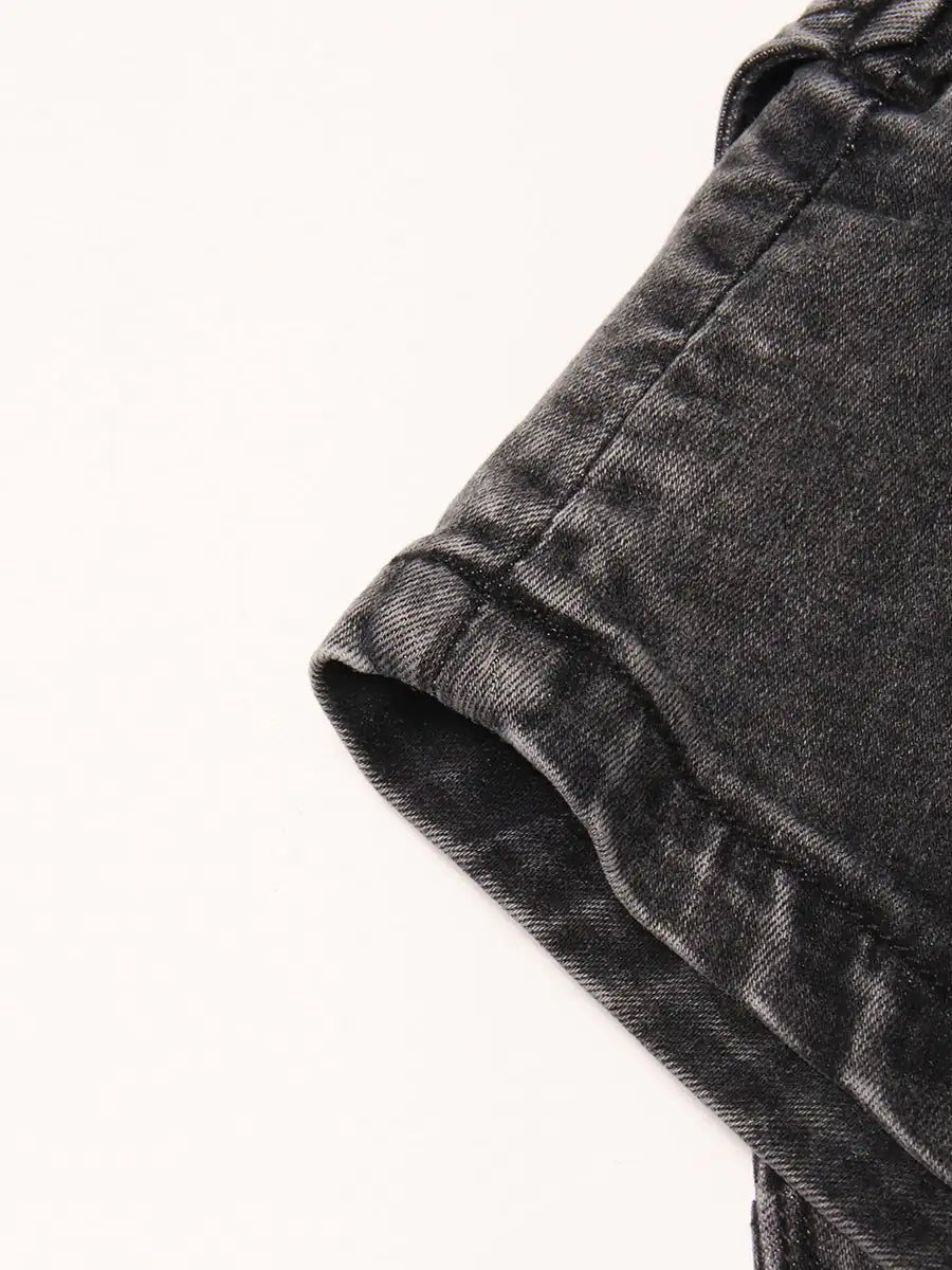 Washed Denim Mini Skirt