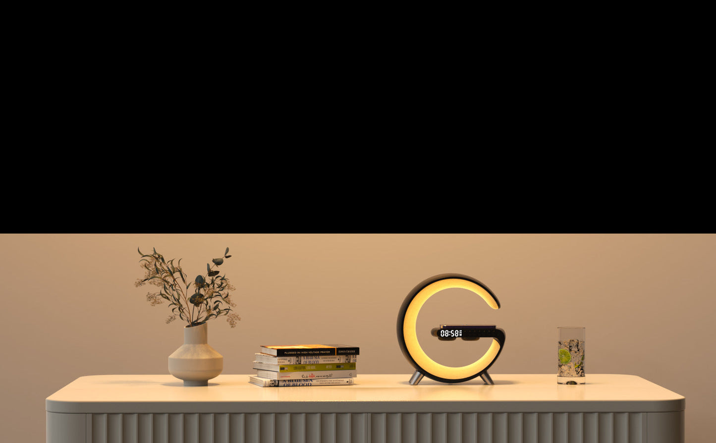 White & Black LED Lamp