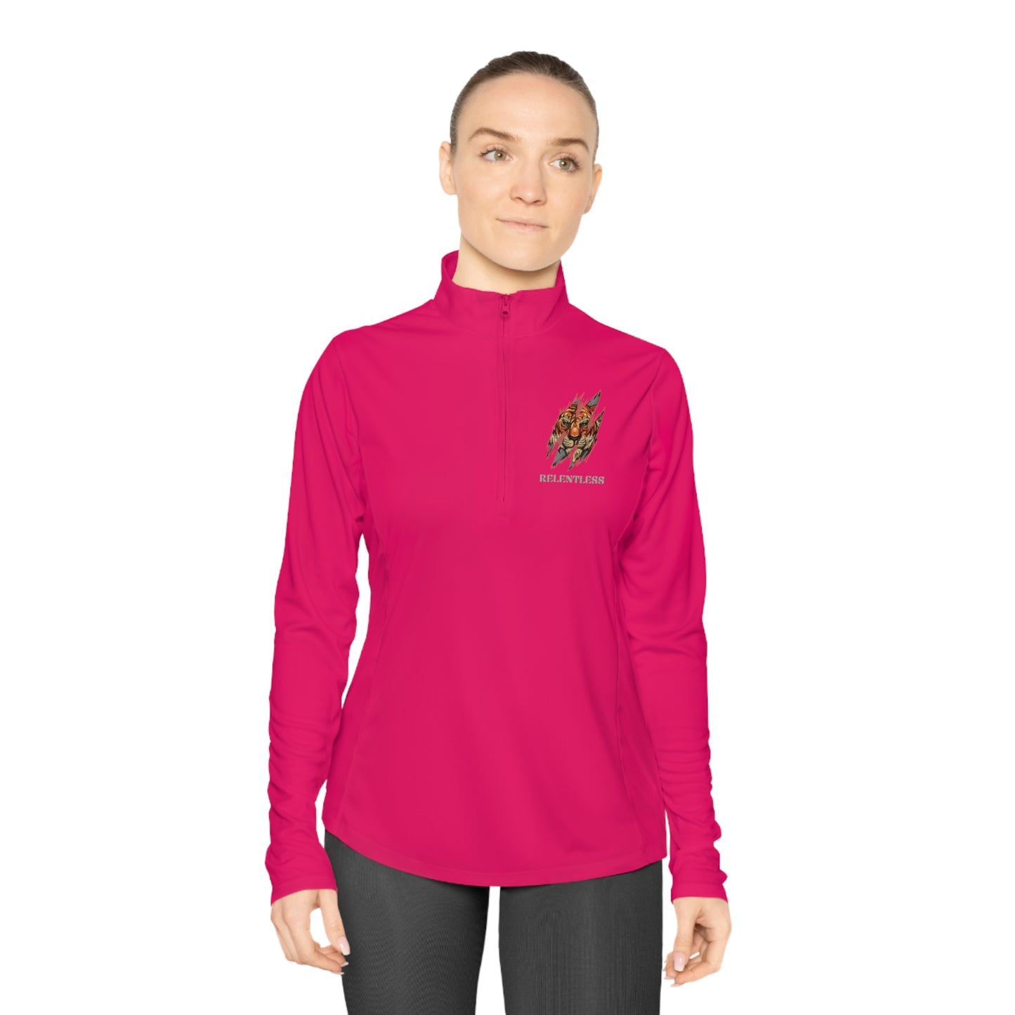 MRP Raspberry Relentless Quarter-Zip Pullover (W)