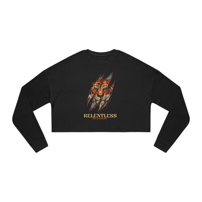 Black Relentless Cropped Sweatshirt (W)