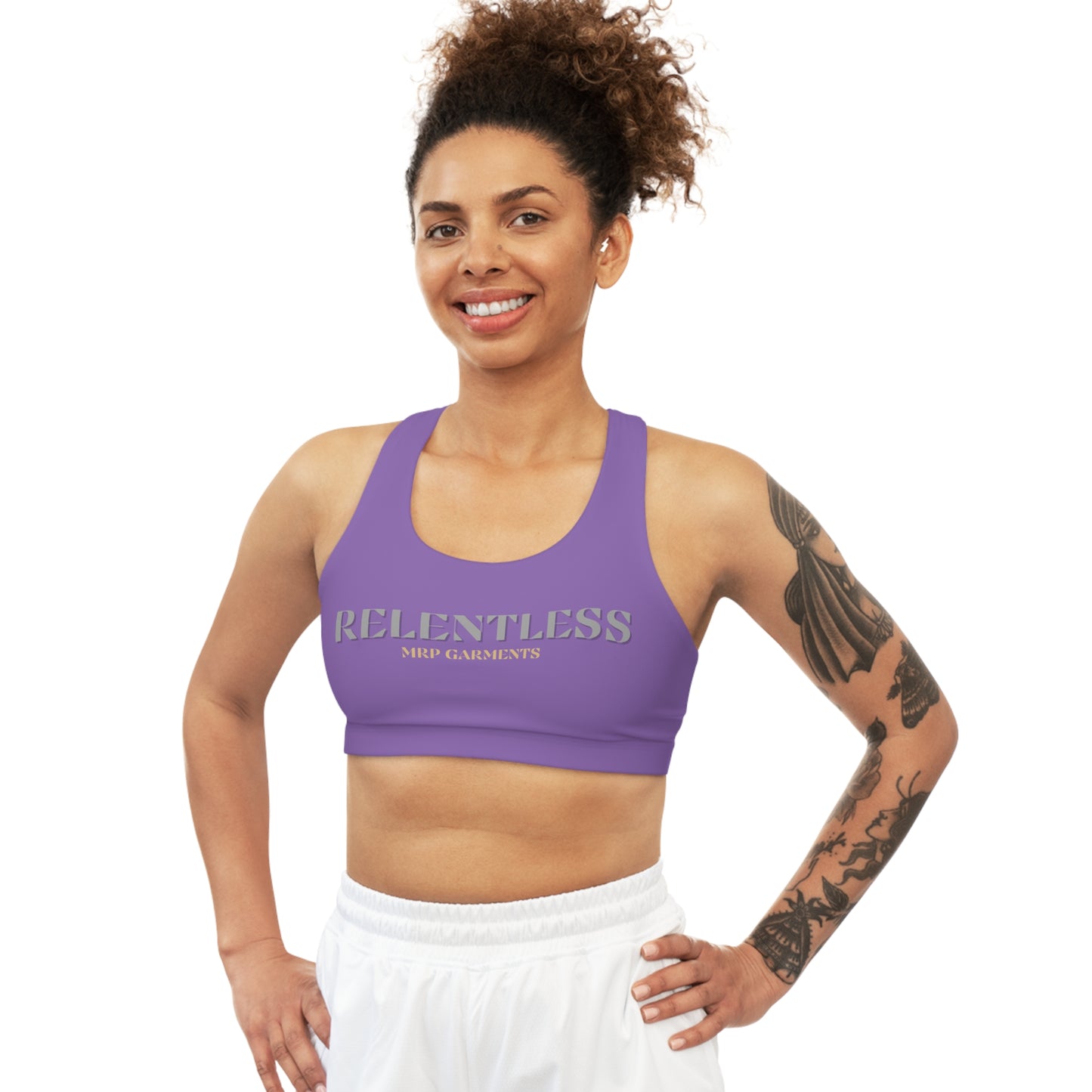 MRP Light Purple Relentless Seamless Sports Bra (W)