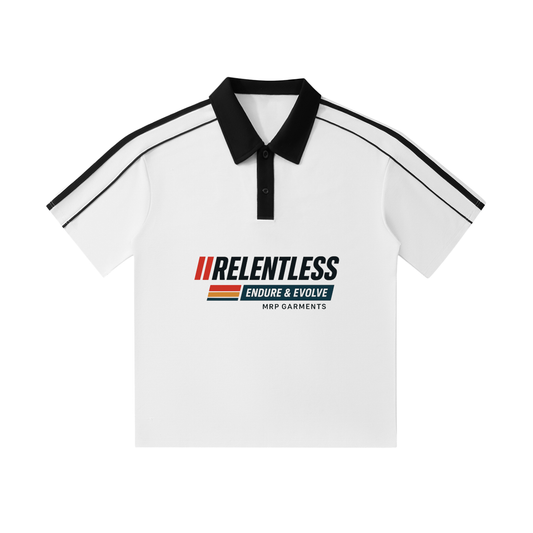 Contrast Collar Short-Sleeve Polo Shirt