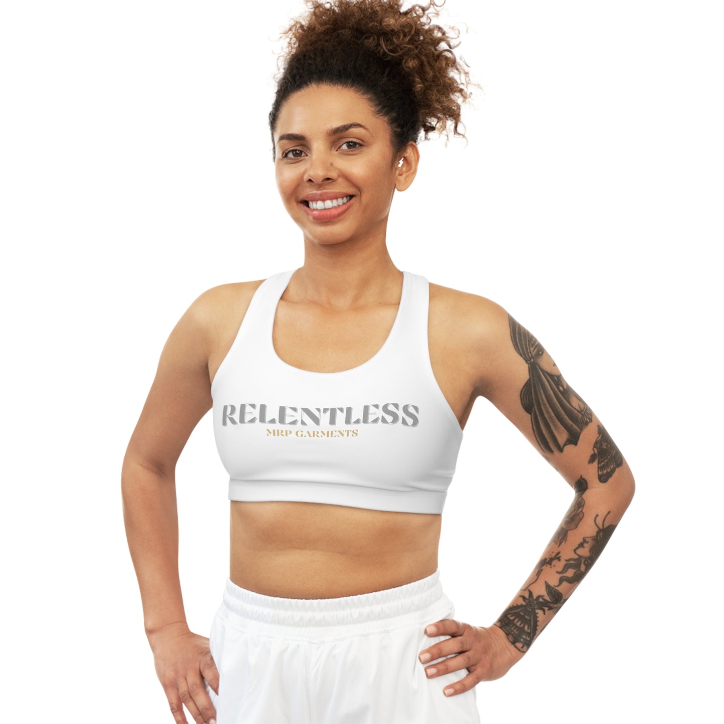 MRP White Relentless Seamless Sports Bra (W)