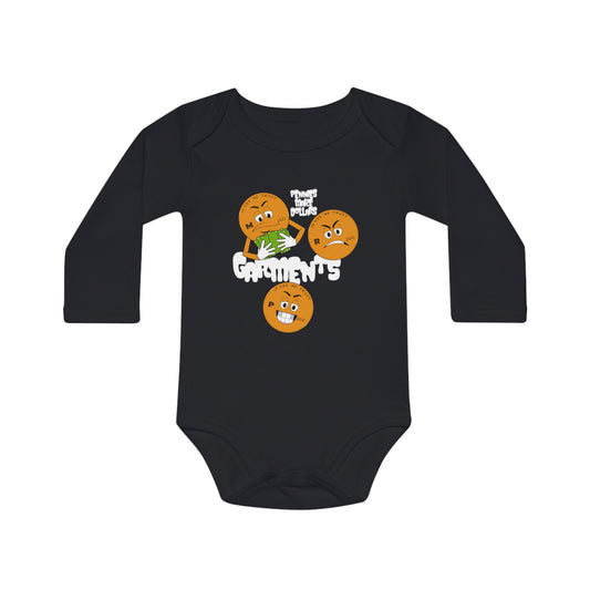 Pennies Make Dollars Baby Long-Sleeve Organic Bodysuit