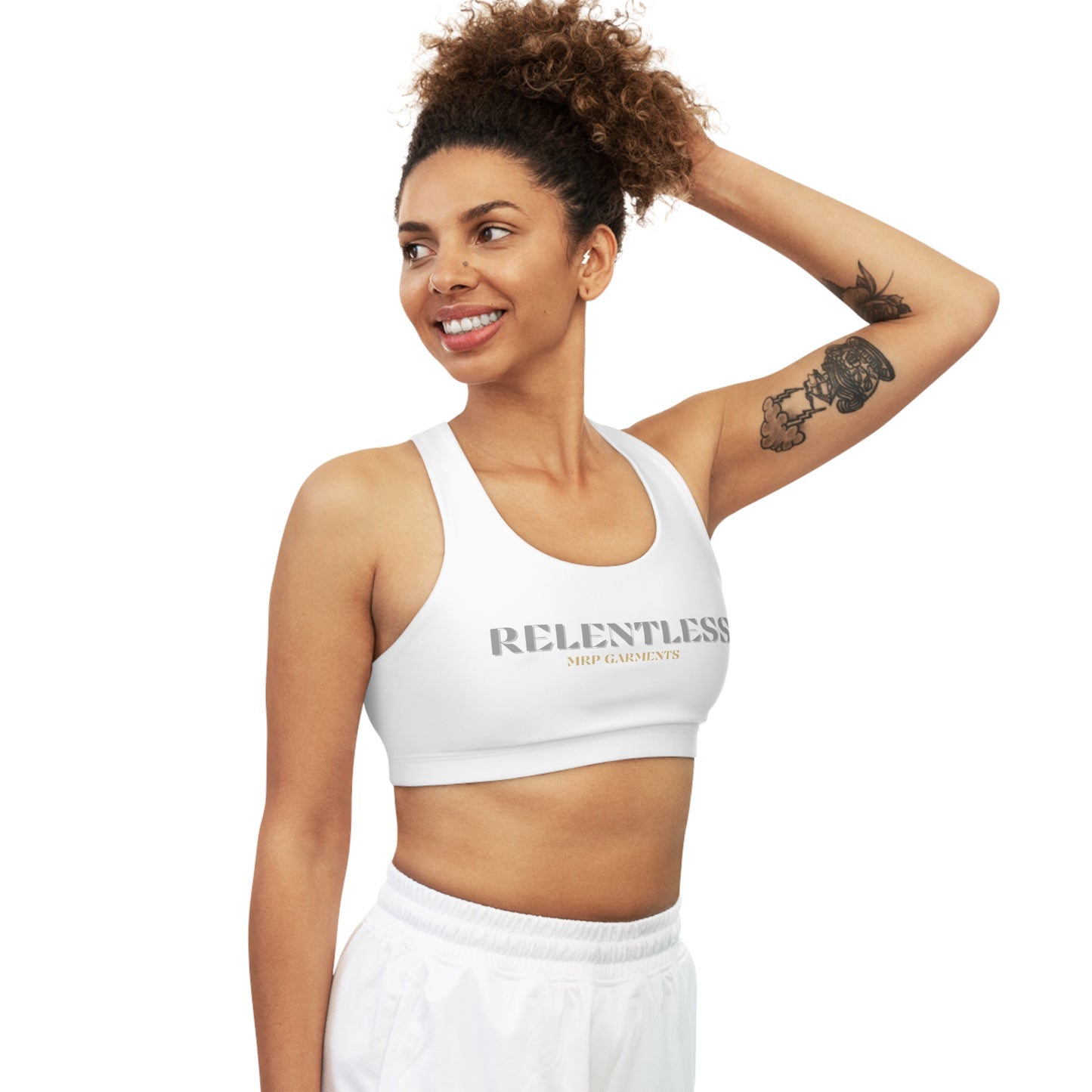 MRP White Relentless Seamless Sports Bra (W)