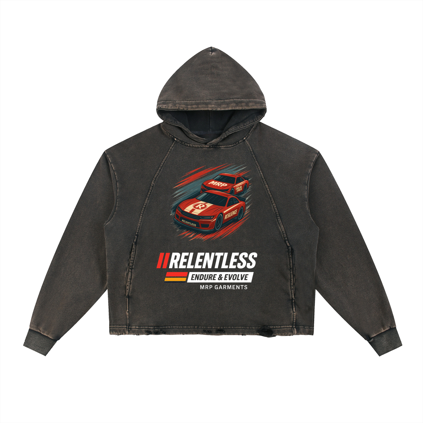 Relentless Vintage Framed-Hem Hoodie