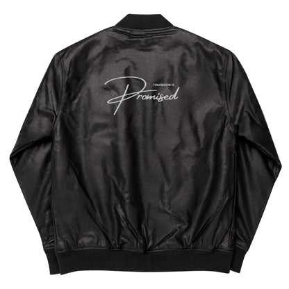 Pennies Make Dollars Leather Bomber Jacket