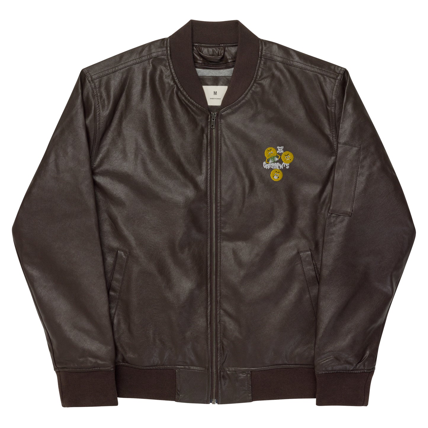 Pennies Make Dollars Leather Bomber Jacket